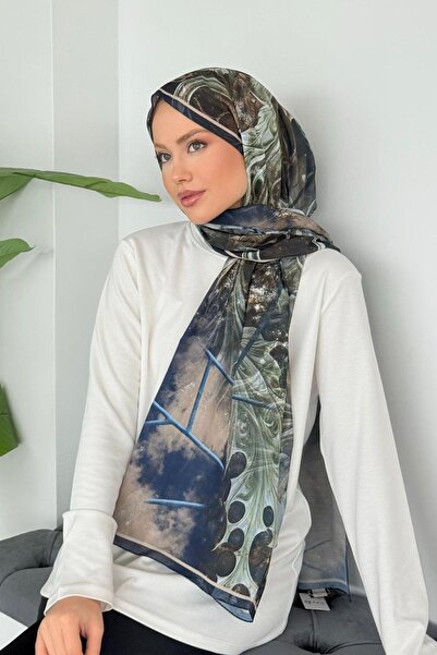 Hazamoda Rose Digital Shawl Indigo