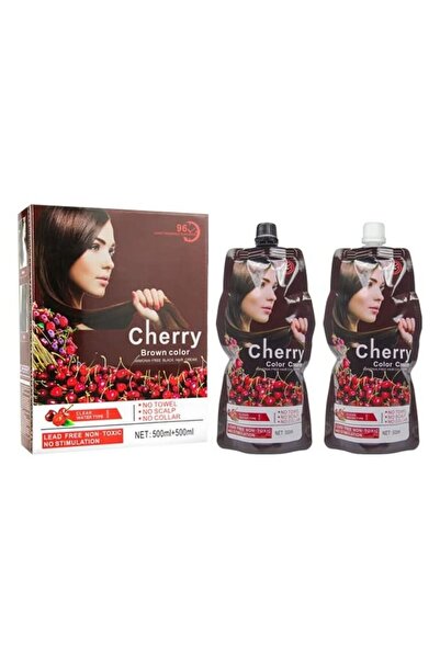 Cherry Color Cream Ammonia-Free Hair Color Cream (Dark Brown)