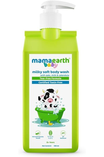 Mamaearth Milky Soft Body Wash for Kids with Oats, Milk & Calendula (400 ml)