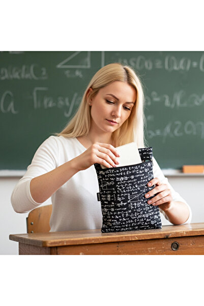 woodycord Handmade Mathematical Formula Patterned Book and Tablet Case (21X27 cm)