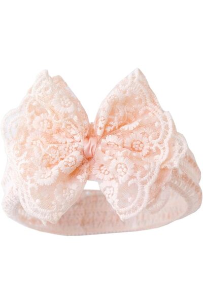 Generic طوق رأس من الدانتيل مزين باللؤلؤ TSFD30 من بيبي بابتيزم (وردي)