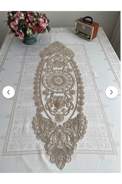 Lavanderi French Lace One-Piece Runner, Table & Coffee Table Cover, Dowery Runner