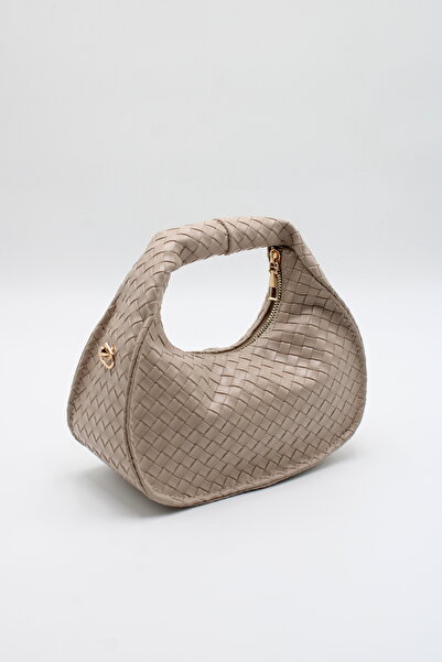 LASSO Women's Braided Soft Leather Zippered Long Strap Hand, Arm and Shoulder Bag