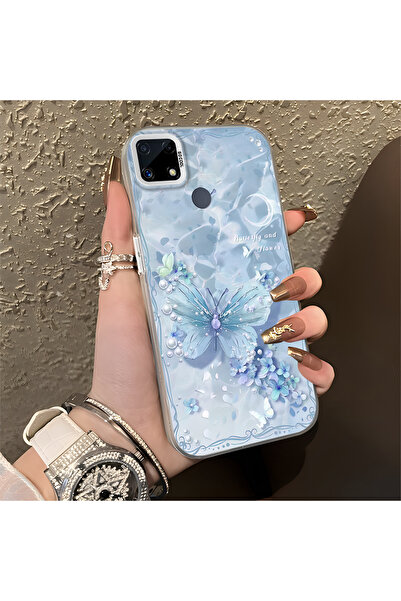 Hontinga حافظة متوافقة مع هاتف Realme C25S، حافظة هاتف صلبة مضادة للسقوط، Lşı...