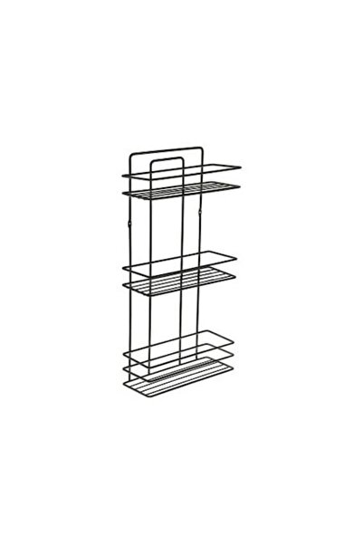 Perilla Bathroom shelf Black 3 levels, 11x27X55 cm Black