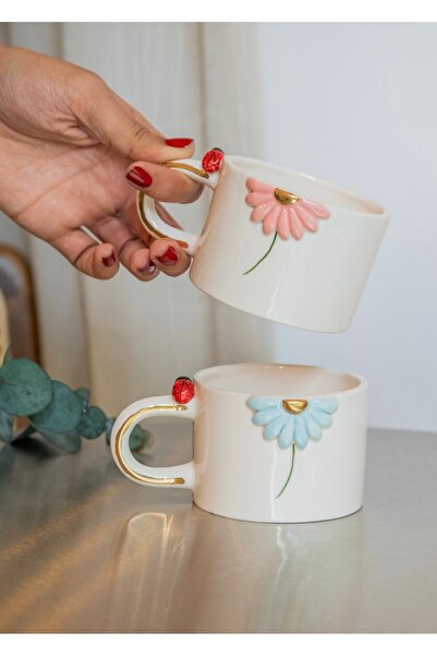 Loola Gift Çiçekli Seramik Kupa