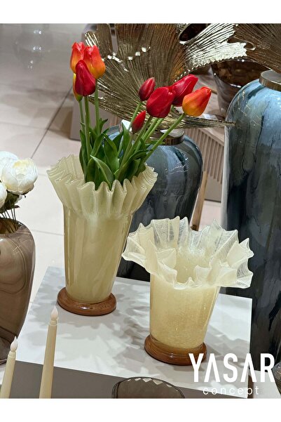 YASAR CONCEPT Lotus Glass Vase Set