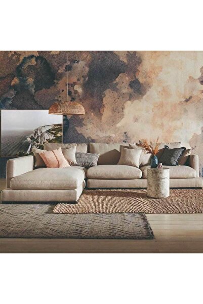 Homz Aria Linen sofa measuring 85x160x300x80 cm - Beige