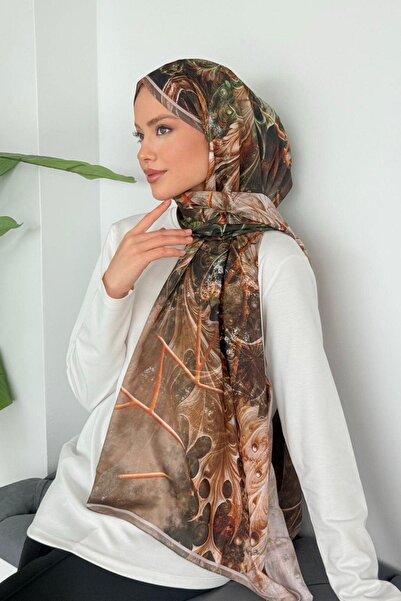Hazamoda Rose Digital Shawl Orange