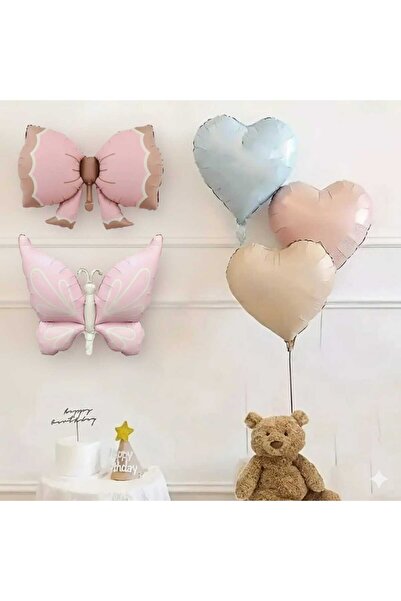 ÇITIPITISTORE Set de 5 folii decorative cu inimă și fundă fluture