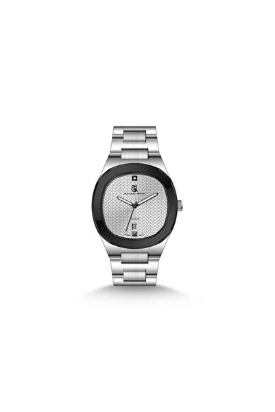 GOSOL Men's Silver Watch with Black Frame Model 19180