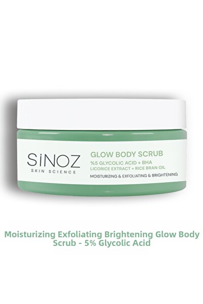 SİNOZ Moisturizing, Purifying and Brightening Glow Body Peeling 5% Glycolic A...