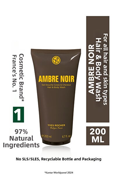 Yves Rocher ايف روشيه أمبر نوير - غسول للشعر والجسم 200 مل