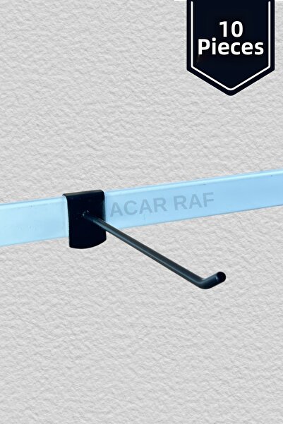 Acar Raf 10X30 Profile Hook 25 Pieces Ab1 Hook Shelf Hanger Black