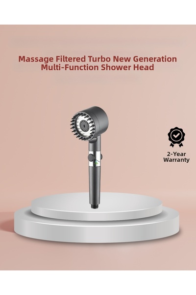 Kanonik Education Shower Head with Filter and Massage Function, with On/Off B...