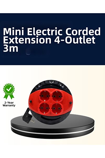 Epilons 4-Outlet Power Strip with 3-Meter Cable for Home and Office Azrlya-Kr...