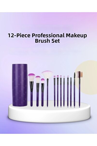 shopwave 12Pcs Makeup Brush Set with Ergonomic Handle Fiber Bristles Suitable...