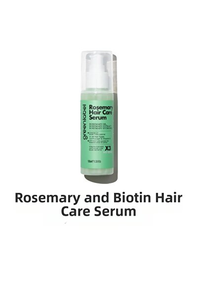 Greenlabel Rosemary Leaf Extract, Anti-Hair Loss and Hair Growth Serum Containing Biotin 100ml