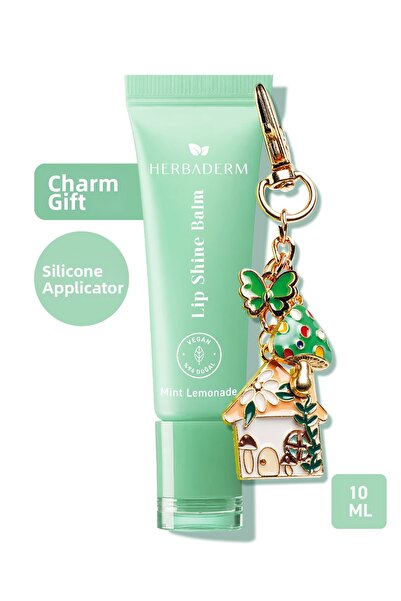 Herbaderm Mint Lemonade, Brightening, Plumping, Repairing Vegan Lip Balm, Lem...