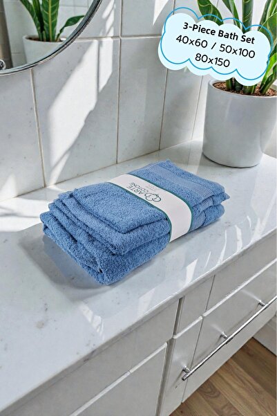 Arte Cotone Elite 3-Piece Bath Towel Set |   Hand Face & Body Towel