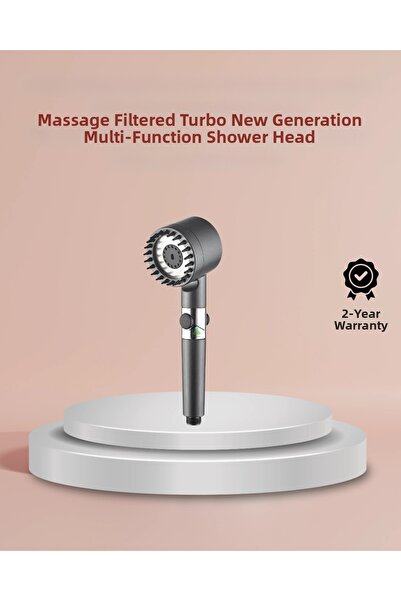 Epilons Cap de duș cu funcție de masaj cu filtru și buton pornit/oprit