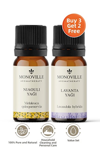 Monoville Set of 2 Nioli and Lavender Oil - 100% Pure and Natural, 10 ml