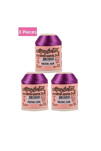 Nisfi Kutur 3 bucăți ață de broderie și dantelă Goldbaşak 20 gr - Nr.: 508