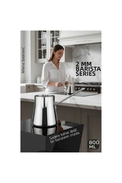 Skygo Premium 304 Stainless Steel Coffee Pot - 800 ml Professional Barista Se...