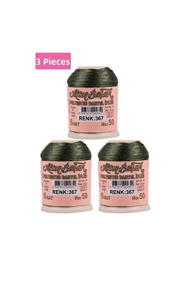 Nisfi Kutur 3 bucăți ață de broderie și dantelă Altınbaşak 20 gr - Nr.: 367