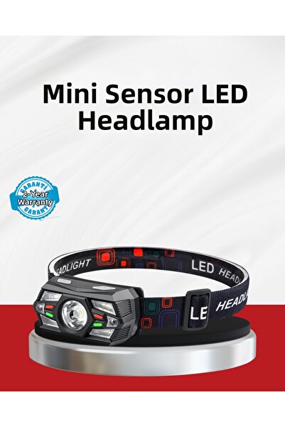 CT STONES Lampă frontală cu senzor LED, lumină roșie și albă, reglabilă