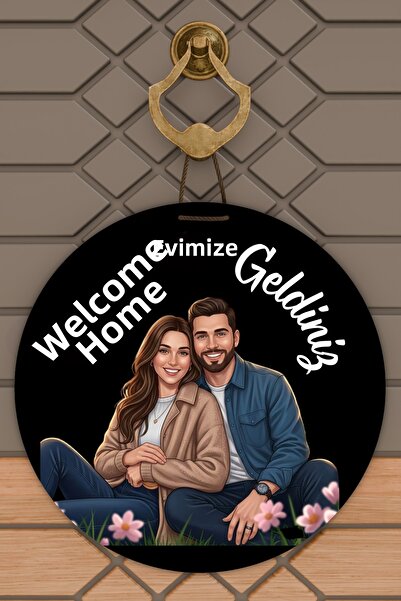 Dormot Modern Digital Printing 30X30 Couple, Lover Door Ornament