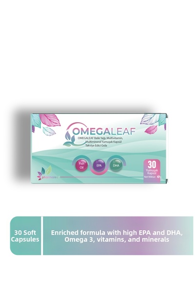 PHARMALEAF İLAÇ VE KOZMETİK أوميغا ليف 30 كبسولة ناعمة من زيت السمك أوميغا 3 ...