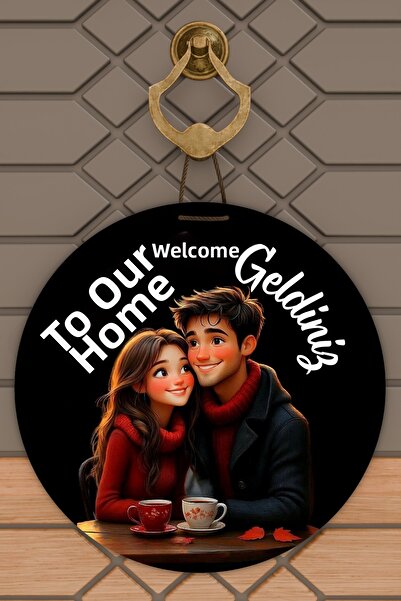 Dormot Ornament pentru ușă cu imprimare digitală modernă 30X30, cuplu, iubit,...