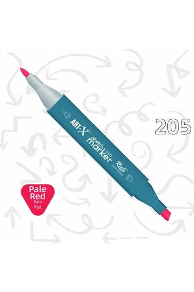 Art Tone قلم تحديد سوبرتريند سكيتش ماركر ديو ذو طرفين 205 أحمر باهت