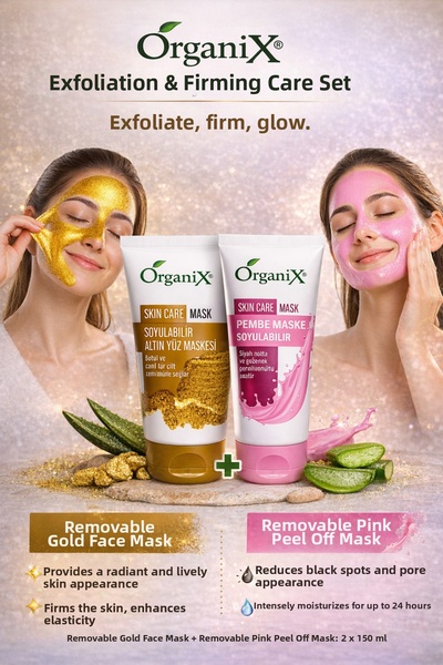 Organix مجموعة العناية بالتنقية والشد |   قناع الوجه الذهبي القابل للتقشير + ...