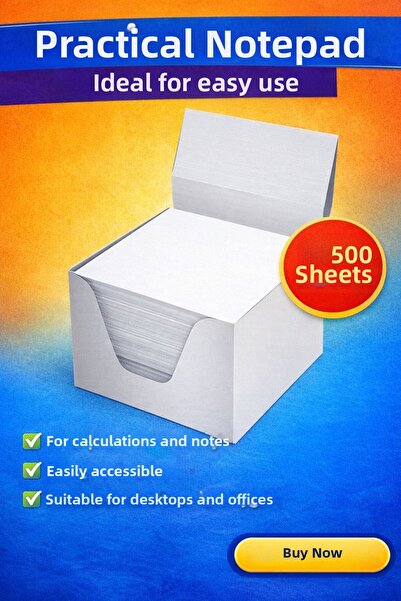 ANI OFİS KIRTASİYE A K Note Paper 500 Sheets |   Desktop Notepad Holder in a Box