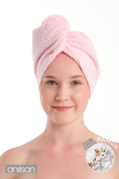 Anılsan 100% القطن مسحوق منشفة بونيه تجفيف الشعر قبعة رئيس منشفة دش غطاء حمام الرطب تجفيف الشعر بونيه