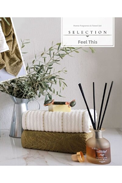 İyi Geceler İstanbul طقم مناشف معطرة من ODA بلون أخضر زيتوني (50 × 90 سم)