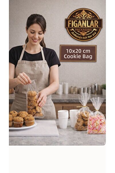 figanlar ambalaj Pungi pentru prăjituri și biscuiți, set de 100 bucăți, 10x20...