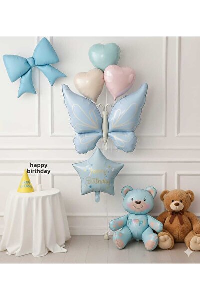 ÇITIPITISTORE model nou culoare albastră fundă fluture urs balon din folie pe...