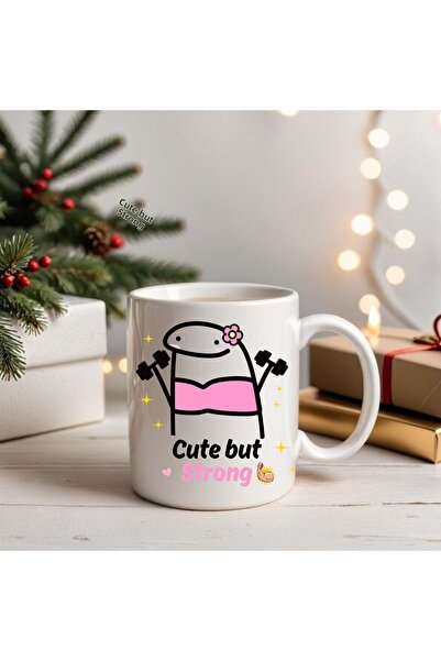 ALPŞAN TİCARET Cut but Strong Athlete Mug – Fun Porcelain Cup with Fitness Motivation Theme