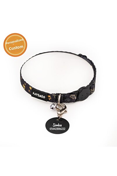 PATİMİO طوق قطط قابل للتعديل من جولد باوز مع قفل أمان وجرس هزاز كهدية