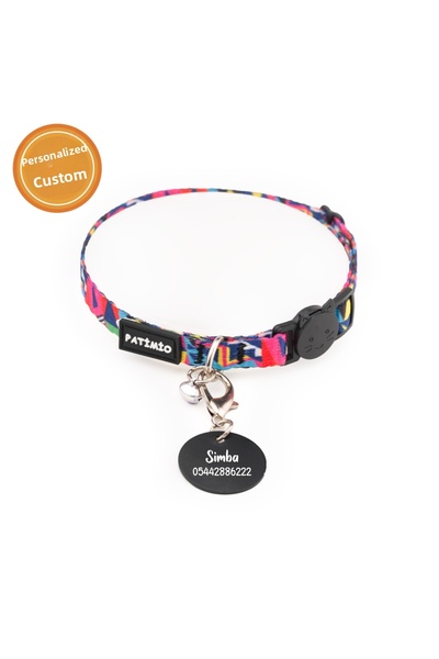 PATİMİO طوق قطط قابل للتعديل من كوفو مع قفل أمان وهدية خشخيشة