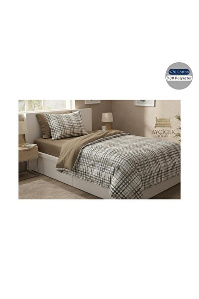 ayçiçek home Single Bedding Set 100/200 Fitted Sheet Quilt 150/215 Custom Size
