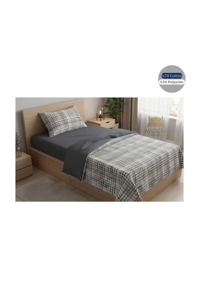 ayçiçek home Single Bedding Set 120/200 Non-Elastic Fitted Sheet Quilt 150/215 Custom Size