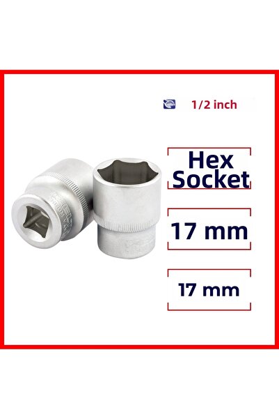 İzeltaş İzeltaş Six Corner Socket Wrench, 1/2 Inch 17 Mm, High Torque Resistance