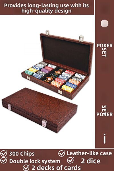 Wintoup مجموعة ألعاب البوكر إيليت تكساس هولدم كازينو بلاك جاك مع 300 رقاقة ون...