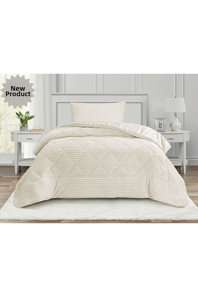 GOBLETTE HOME Destina Series Single Bedspread 180X230 cm - Modern Quilted Sty...