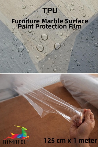RİMAFOL فيلم حماية من الرخام TPU للأثاث 125 سم × 1 متر