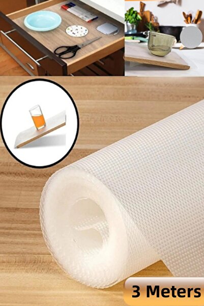 CT STONES 45Cmx3Meter Thick Drawer and Cabinet Shelf Cover Anti-Slip Eva Shel...